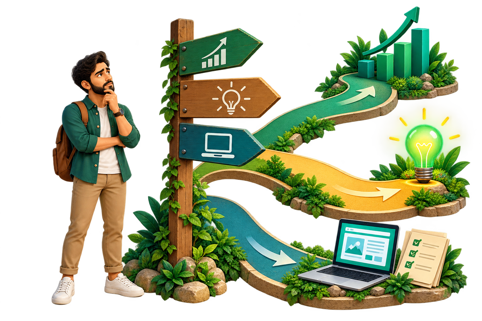روشن شدن مسیر تصمیم‌گیری برای ساخت وب‌سایت
