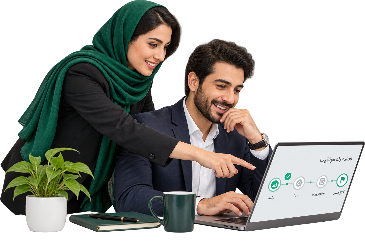 بررسی مشترک نقشه وب‌سایت در جلسه مشاوره