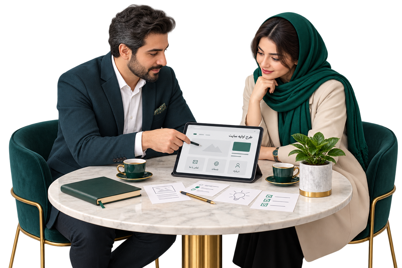 گفت‌وگوی مشاور و صاحب کسب‌وکار درباره مسیر طراحی سایت
