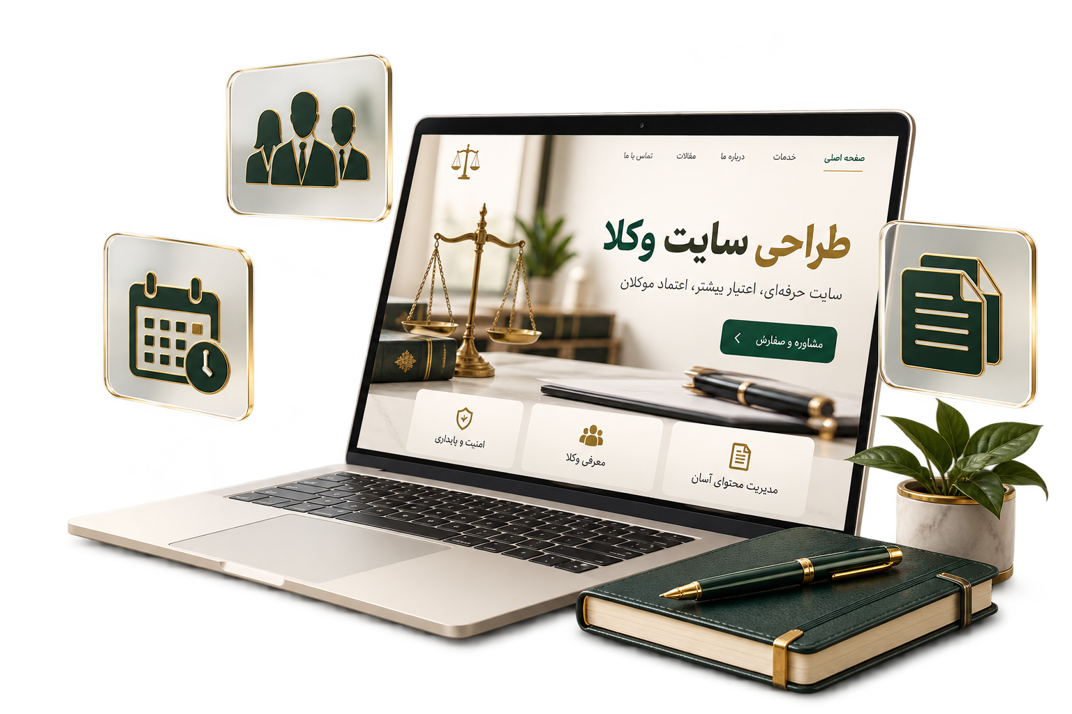 عوامل برآورد طراحی سایت وکلا؛ محتوا، نوبت‌دهی و امکانات